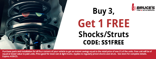 Buy 3, Get 1 FREE Shocks/Struts